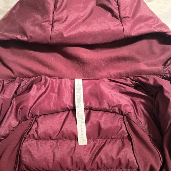 NWOT Lululemon Down for It All Jacket MAROON COLOR - Picture 11 of 11